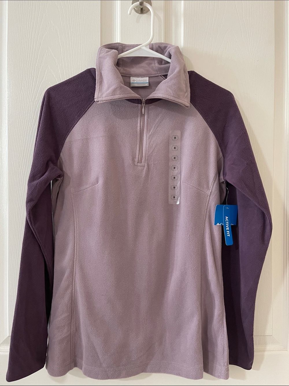 NWT Columbia Arctic Air Fleece 1/2 Zip Pullover Women’s Medium Purple Lavender